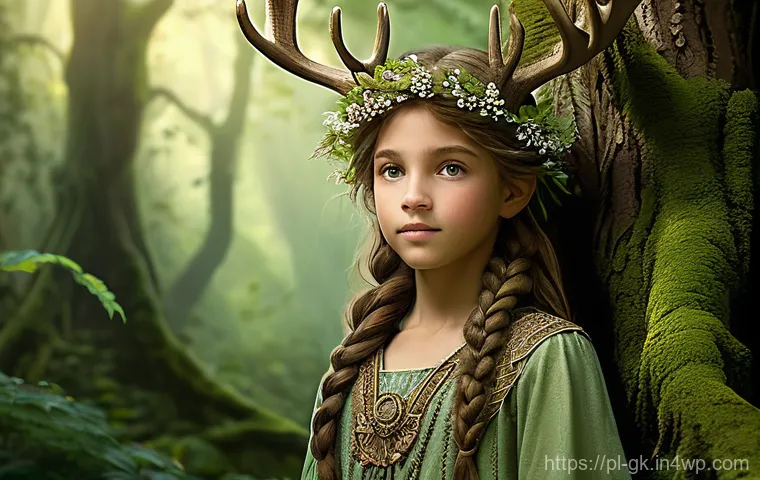 Transformer 모델의 데이터 저장 방식 - **Enchanted Forest Guardian**
"A highly detailed, whimsical illustration of a young female fores...