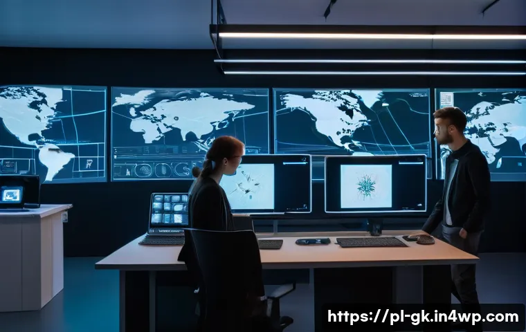 Transformer와 백터 모델의 비교 - A futuristic AI laboratory in Warsaw, Poland, showcasing advanced Transformer neural networks visual...