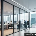 Home 19 Transformer 모델의 윤리적 고려사항 - A modern data privacy concept illustration showing a diverse group of professionals in a sleek, high...