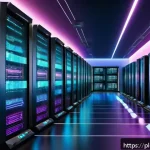Home 23 Transformer 아키텍처에서의 피드포워드 네트워크 - A detailed digital illustration of a modern Transformer neural network architecture, focusing on the...
